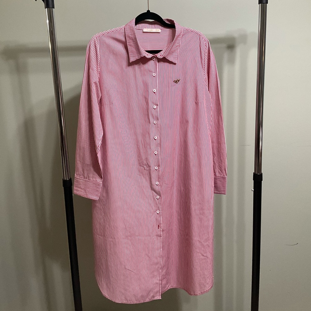 Allday Striped red Shirt Dress